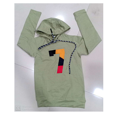 less q (1lq5) branded crush lycra kid's hoody printed t shirt ( peasta)